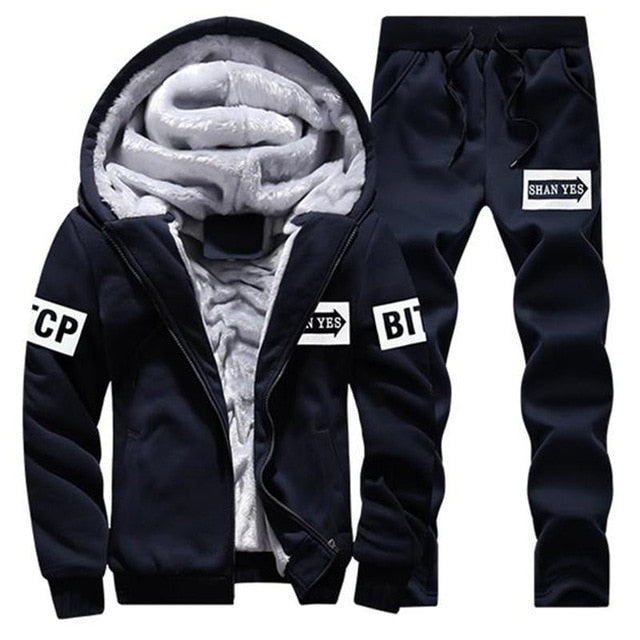 Men/Women 2019 Coat Fleece Hoodies Sweatshirts+Sweatpants Suit - CTHOPER