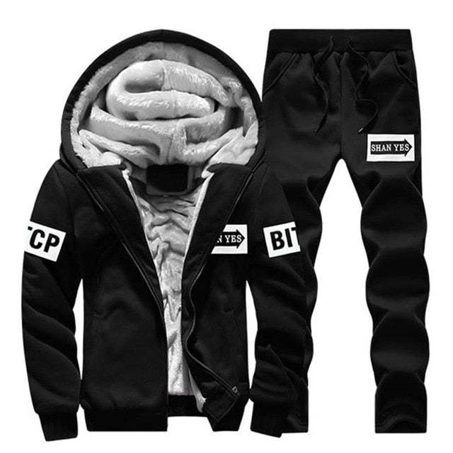 Men/Women 2019 Coat Fleece Hoodies Sweatshirts+Sweatpants Suit - CTHOPER