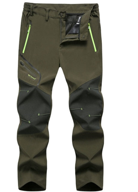 Men Hiking Trekking Fishing Plus Size Oversized Waterproof Outdoor Pants - CTHOPER