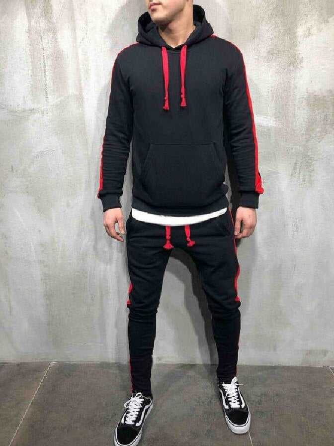 2019 Men's Winter Running Hoodies + Track Pants Sets - CTHOPER