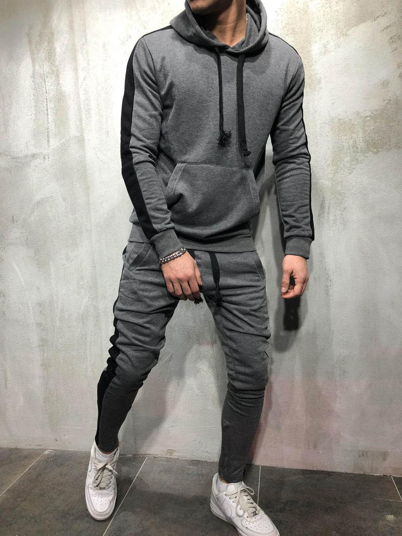 2019 Men's Winter Running Hoodies + Track Pants Sets - CTHOPER