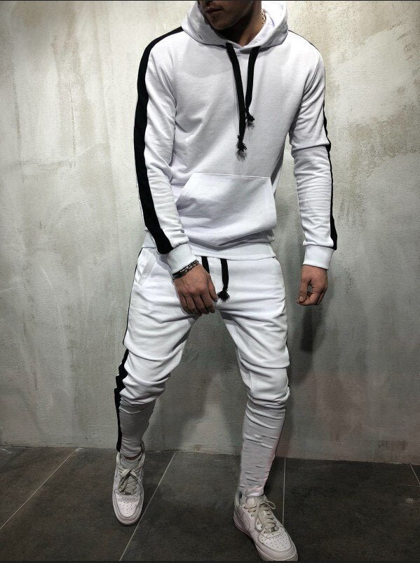 2019 Men's Winter Running Hoodies + Track Pants Sets - CTHOPER