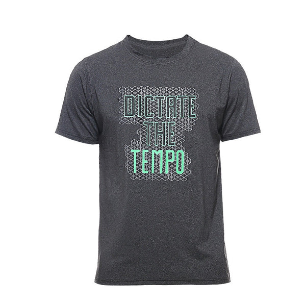 Men's "DICTRTE THE TEMPO" Summer Running T-Shirts - CTHOPER