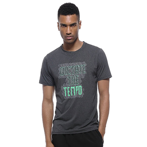 Men's "DICTRTE THE TEMPO" Summer Running T-Shirts - CTHOPER