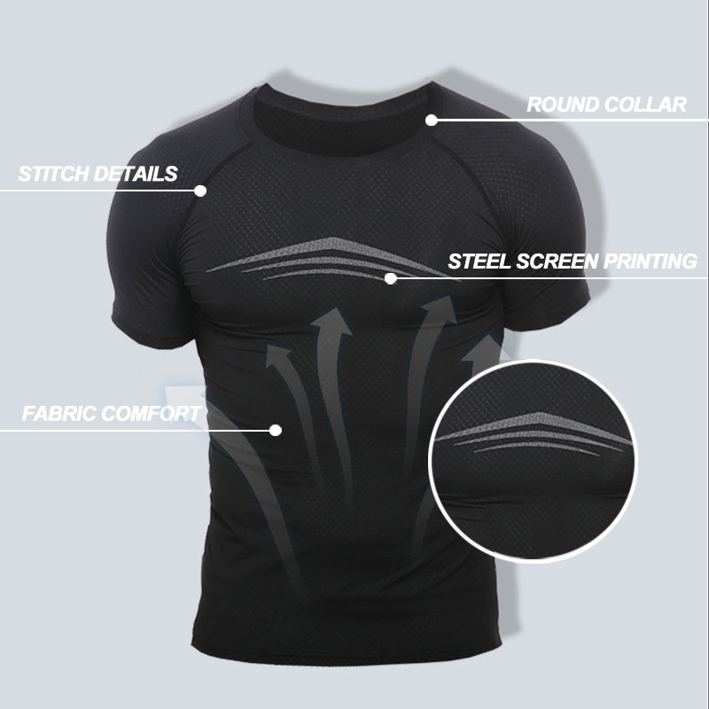 Men's Short Sleeve Fitness T Shirts - CTHOPER