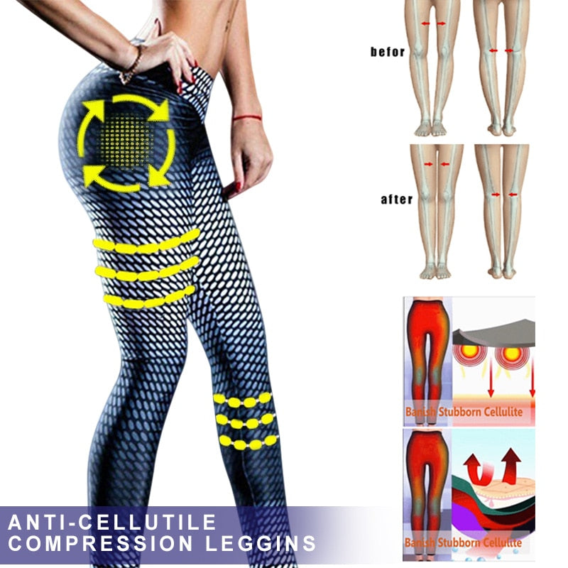 2019 Newly Women's Anti-Cellulite Compression Slim Leggings - CTHOPER