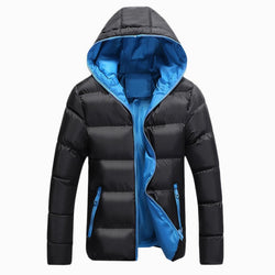 Men Winter Casual Outwear Windbreaker Slim Fit Hooded Overcoats Jackets - CTHOPER