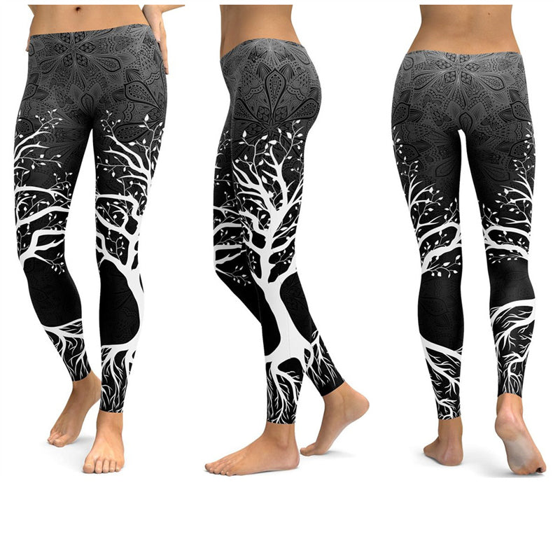 Women Unique Fitness Workout Running Yoga Leggings - CTHOPER