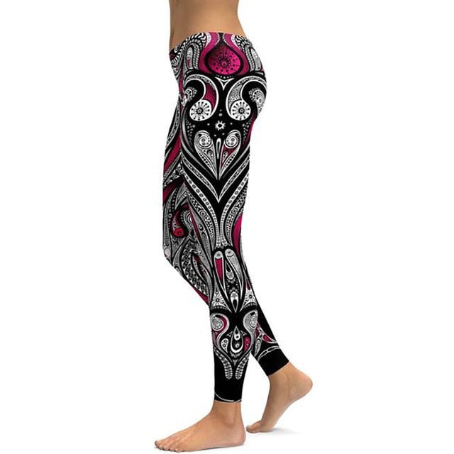 Women Unique Fitness Workout Running Yoga Leggings - CTHOPER