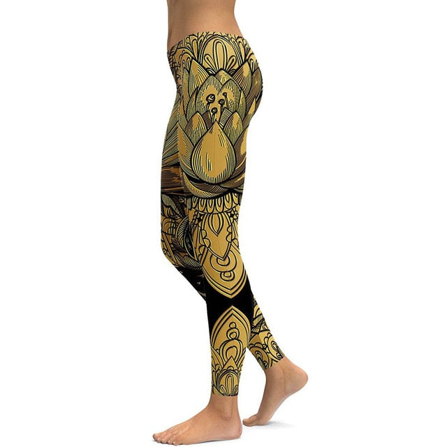 Women Unique Fitness Workout Running Yoga Leggings - CTHOPER