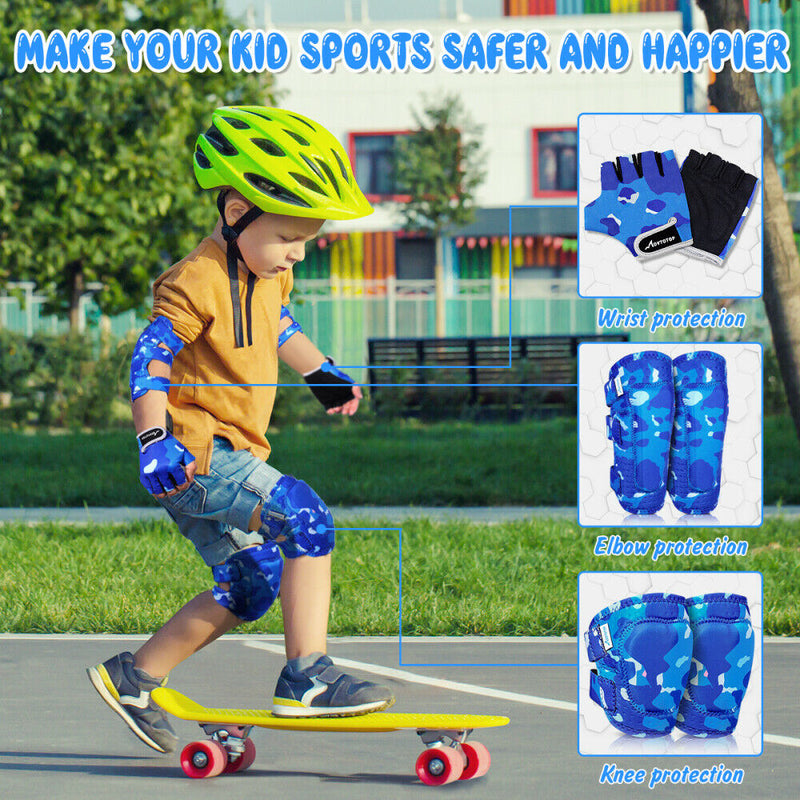 6pcs/set Protective Gear Kids Sports Bike Bicycle Elbow and Knee Pad Set