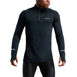 Men's Zipper Long Sleeve Compression T Shirts - CTHOPER