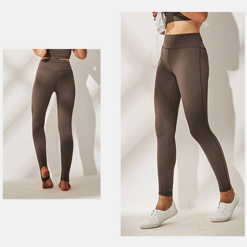 Women's Leg Opening Cross Straps Yoga Leggings - CTHOPER