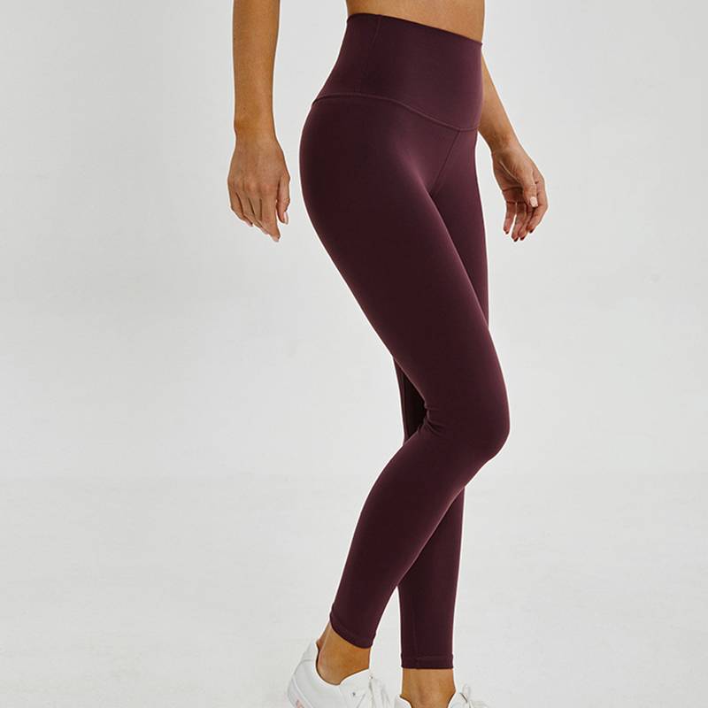 Women's 7/8 High-Waisted Solid Yoga Leggings - CTHOPER