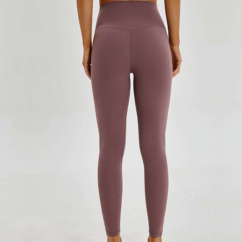 Women's 7/8 High-Waisted Solid Yoga Leggings - CTHOPER