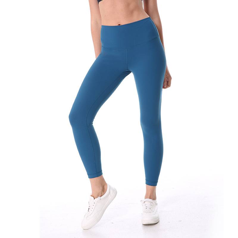 Women's 7/8 High-Waisted Solid Yoga Leggings - CTHOPER