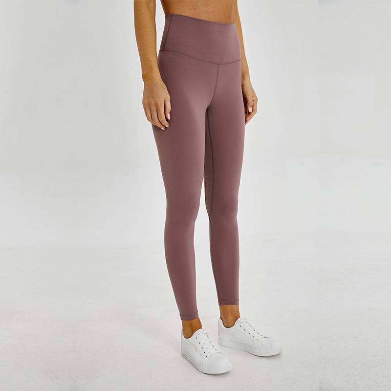 Women's 7/8 High-Waisted Solid Yoga Leggings - CTHOPER