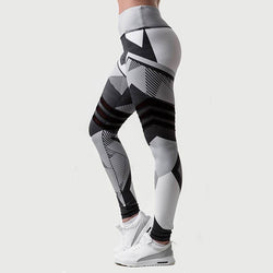 Women's High Waist Color Block Push Up Workout Leggings - CTHOPER