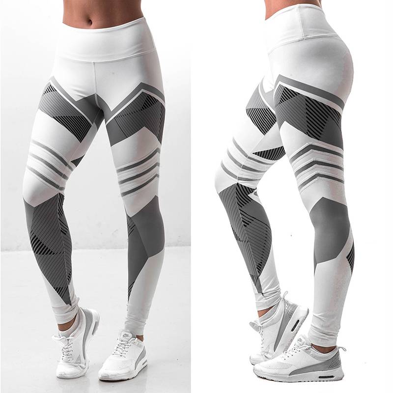 Women's High Waist Color Block Push Up Workout Leggings - CTHOPER