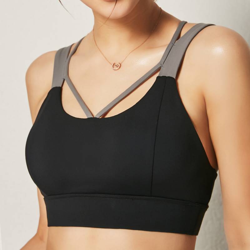 Women's Cross Back Medium Impact Sports Bra - CTHOPER