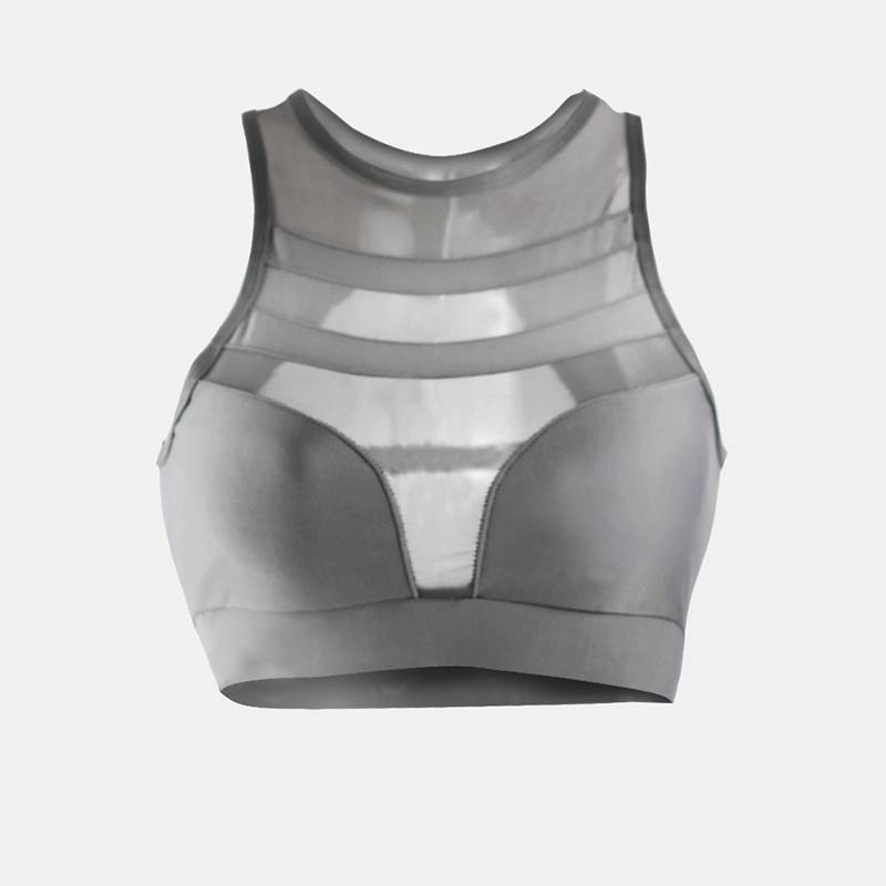 Women's Lace-Up Mesh Low Impact Sports Bra - CTHOPER