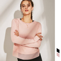 Women's Long Sleeved Split Open Back T Shirts - CTHOPER