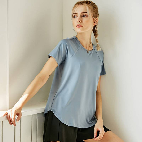 Women's Short Sleeve Quick Dry Loose T Shirts - CTHOPER